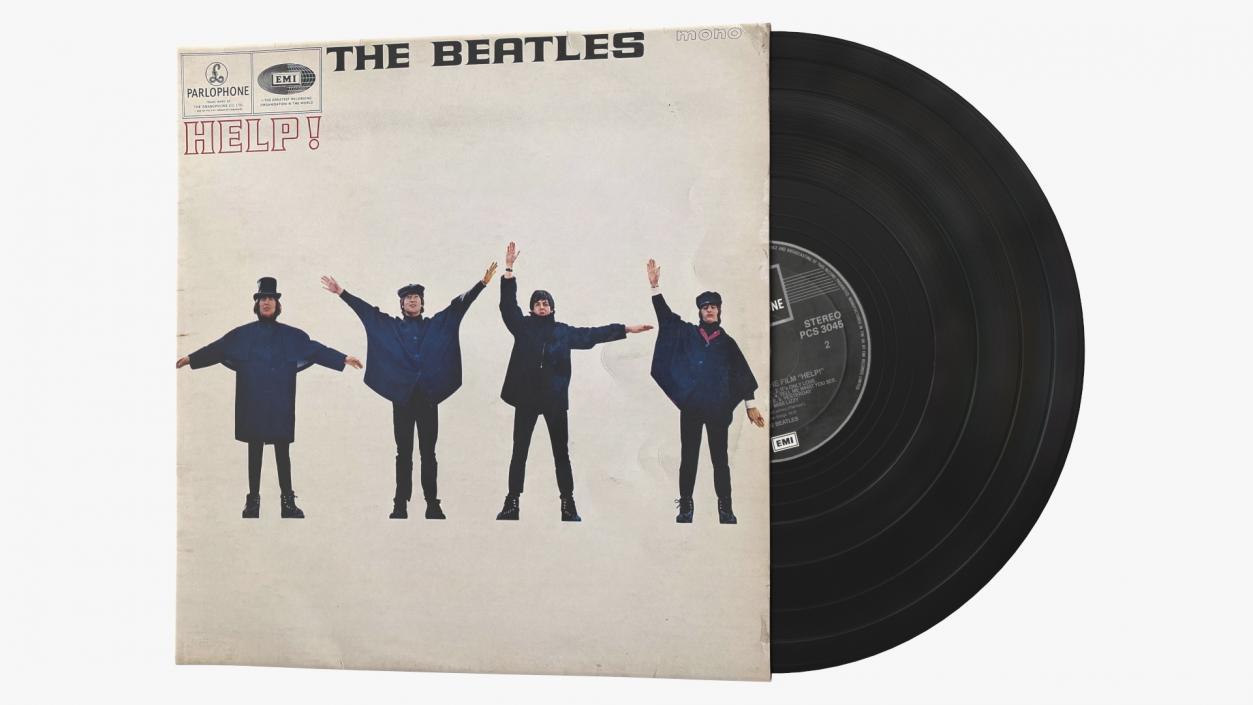 The Beatles Vinyl Album Cover 3D model