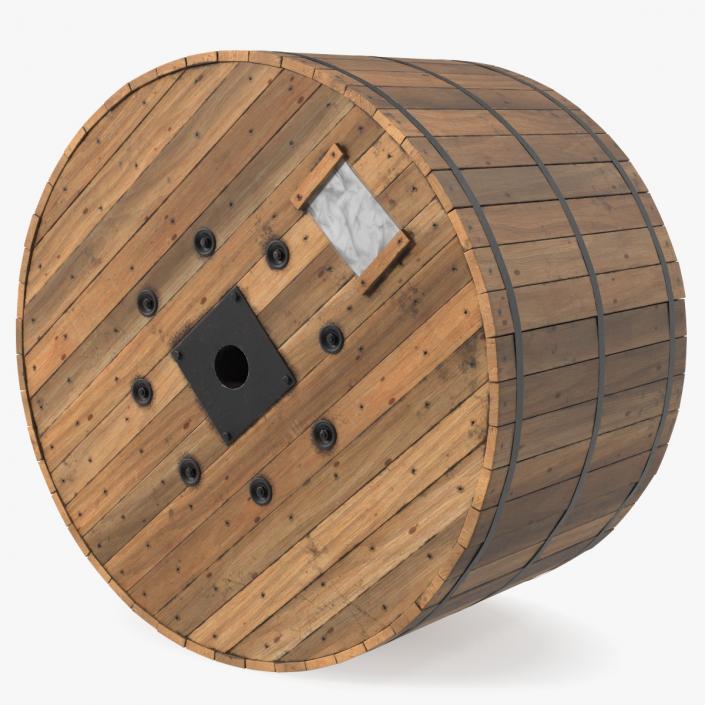 Wooden Cable Drum 2 3D model