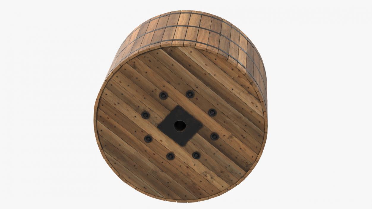 Wooden Cable Drum 2 3D model