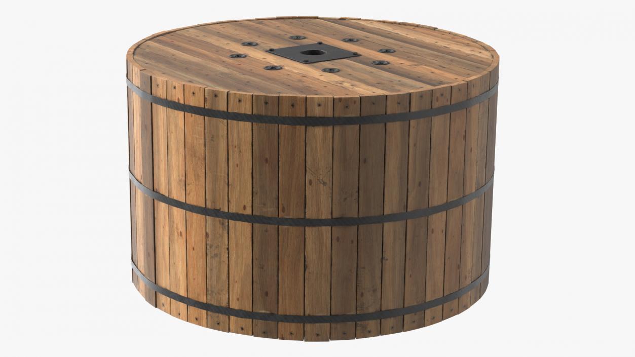 Wooden Cable Drum 2 3D model