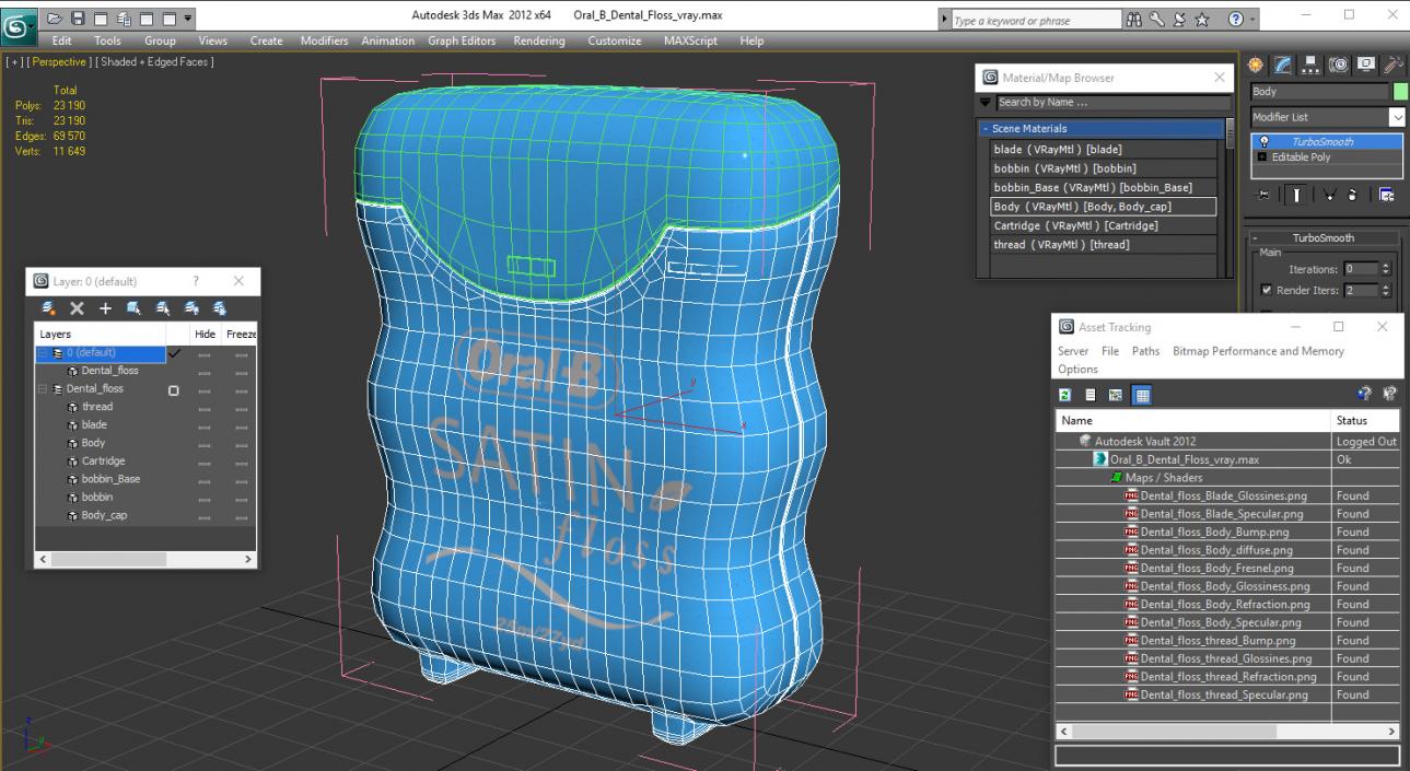 Oral B Dental Floss 3D model