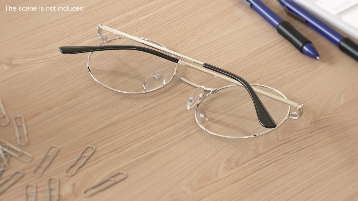 Round Circle Frame Clear Lens Glasses 3D