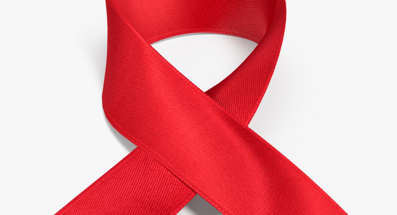 Health and Medical Red Ribbon 3D model