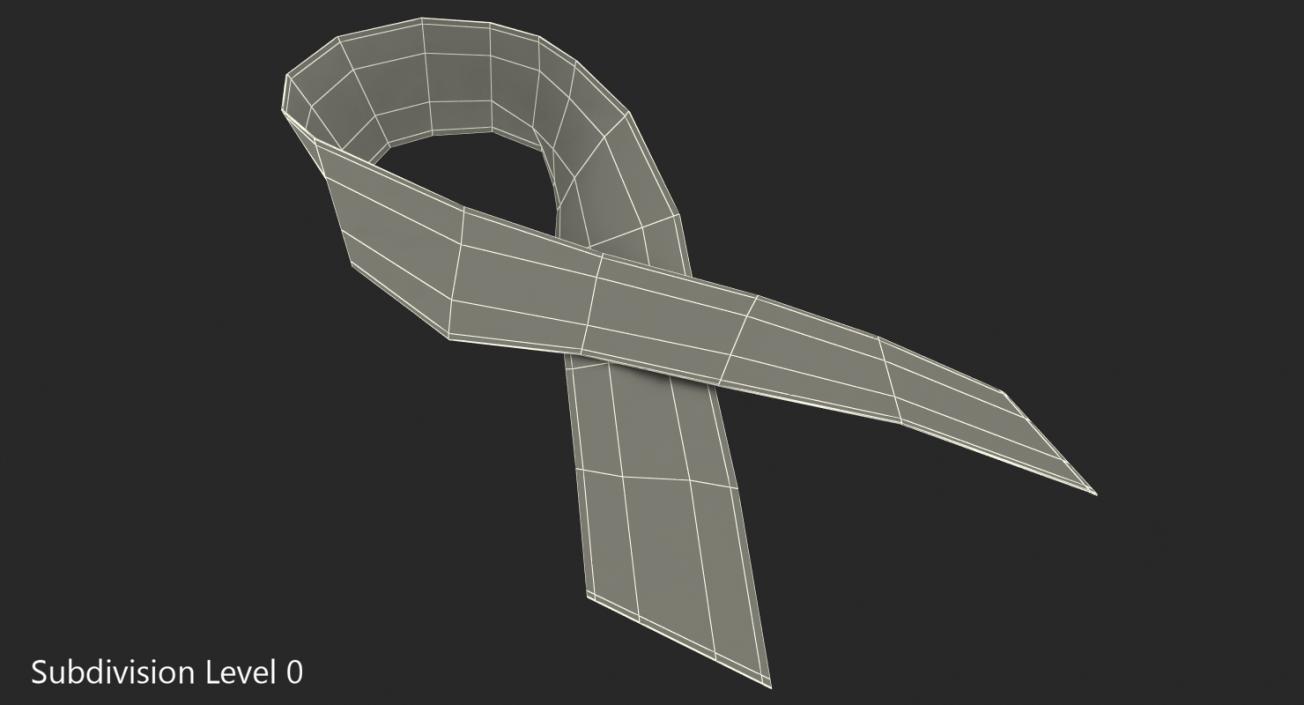 Health and Medical Red Ribbon 3D model