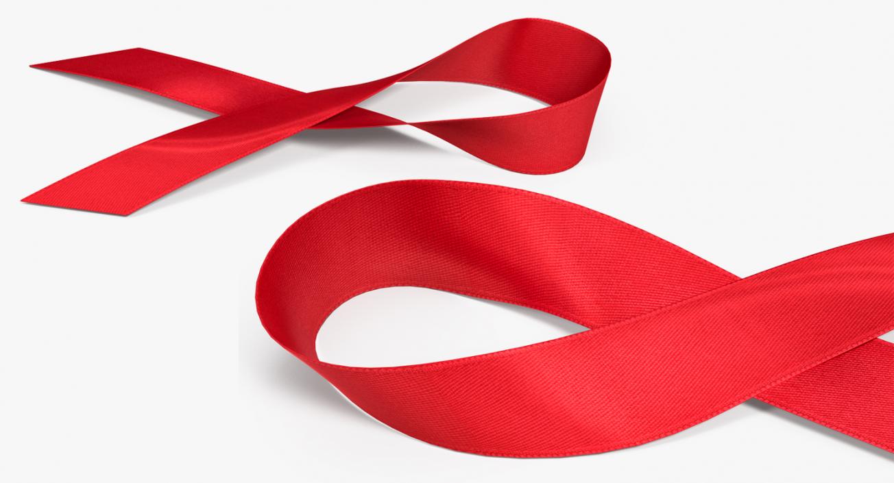 Health and Medical Red Ribbon 3D model