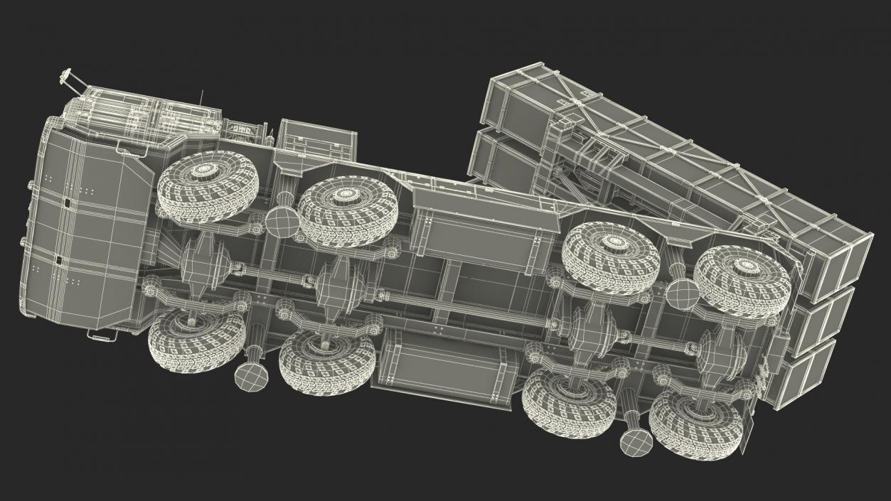 3D Chinese MLRS WS-2D Sand Camouflage in Battle Position model