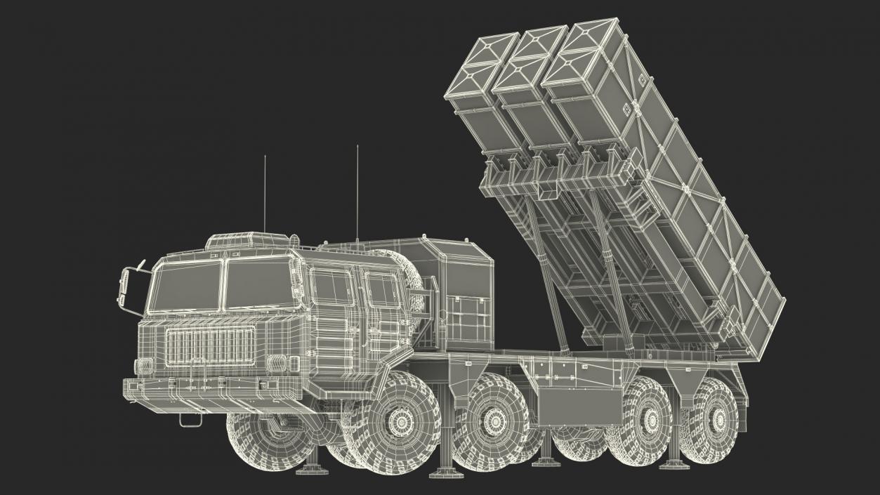 3D Chinese MLRS WS-2D Sand Camouflage in Battle Position model