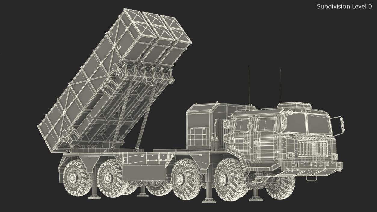 3D Chinese MLRS WS-2D Sand Camouflage in Battle Position model