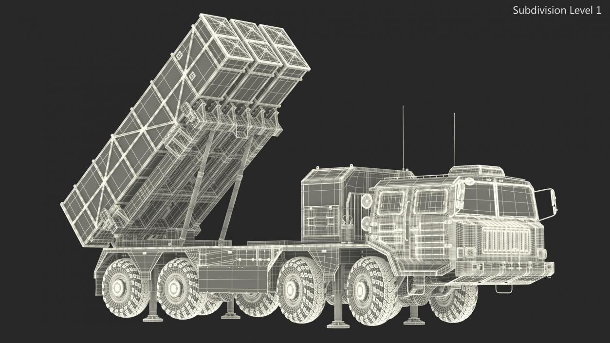 3D Chinese MLRS WS-2D Sand Camouflage in Battle Position model