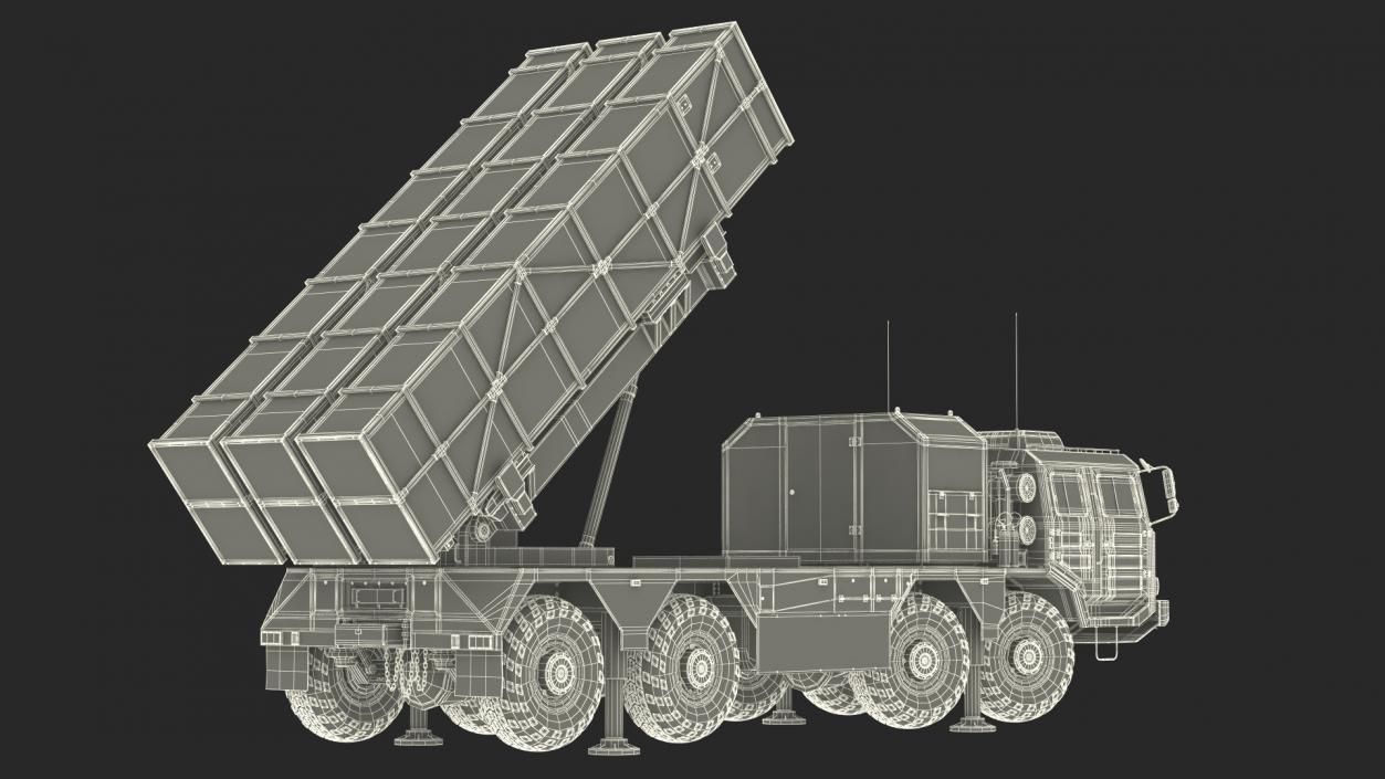 3D Chinese MLRS WS-2D Sand Camouflage in Battle Position model