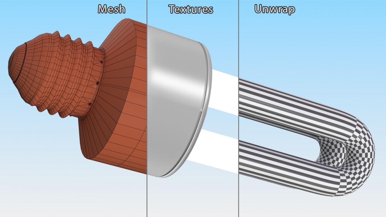 3D Compact Fluorescent Light Bulb ON model