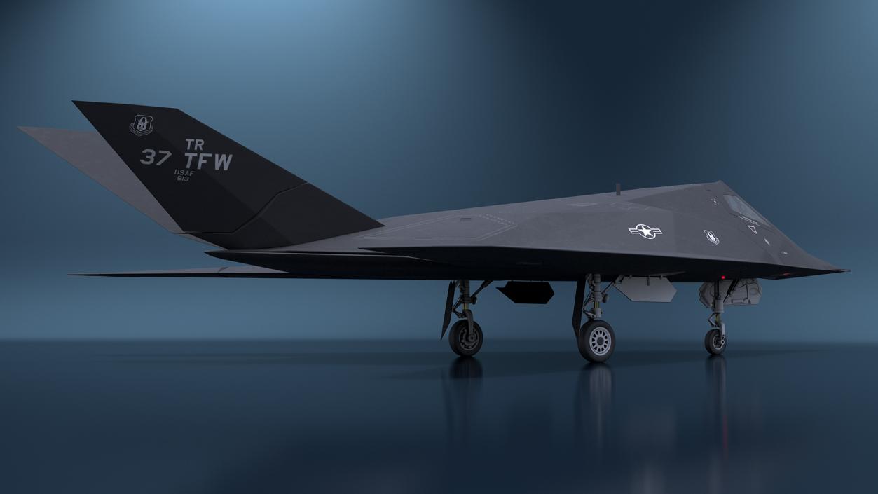 3D Lockheed F-117 Nighthawk Stealth Aircraft