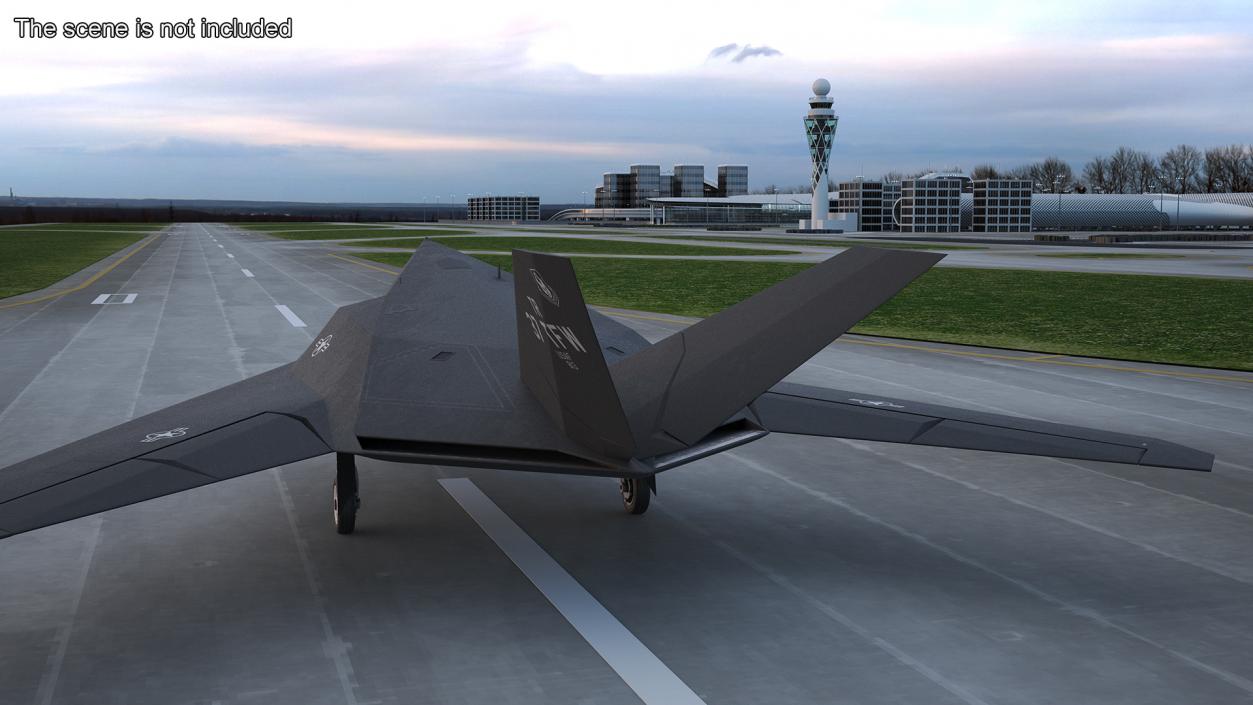 3D Lockheed F-117 Nighthawk Stealth Aircraft