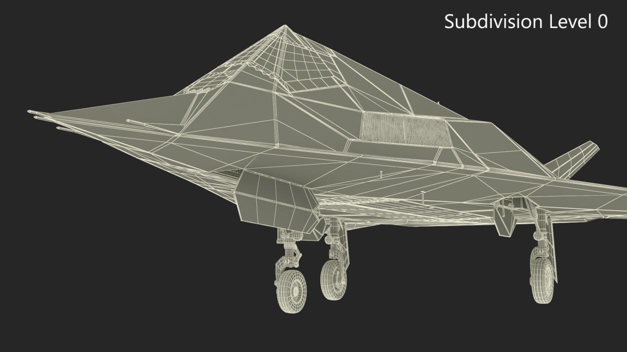 3D Lockheed F-117 Nighthawk Stealth Aircraft