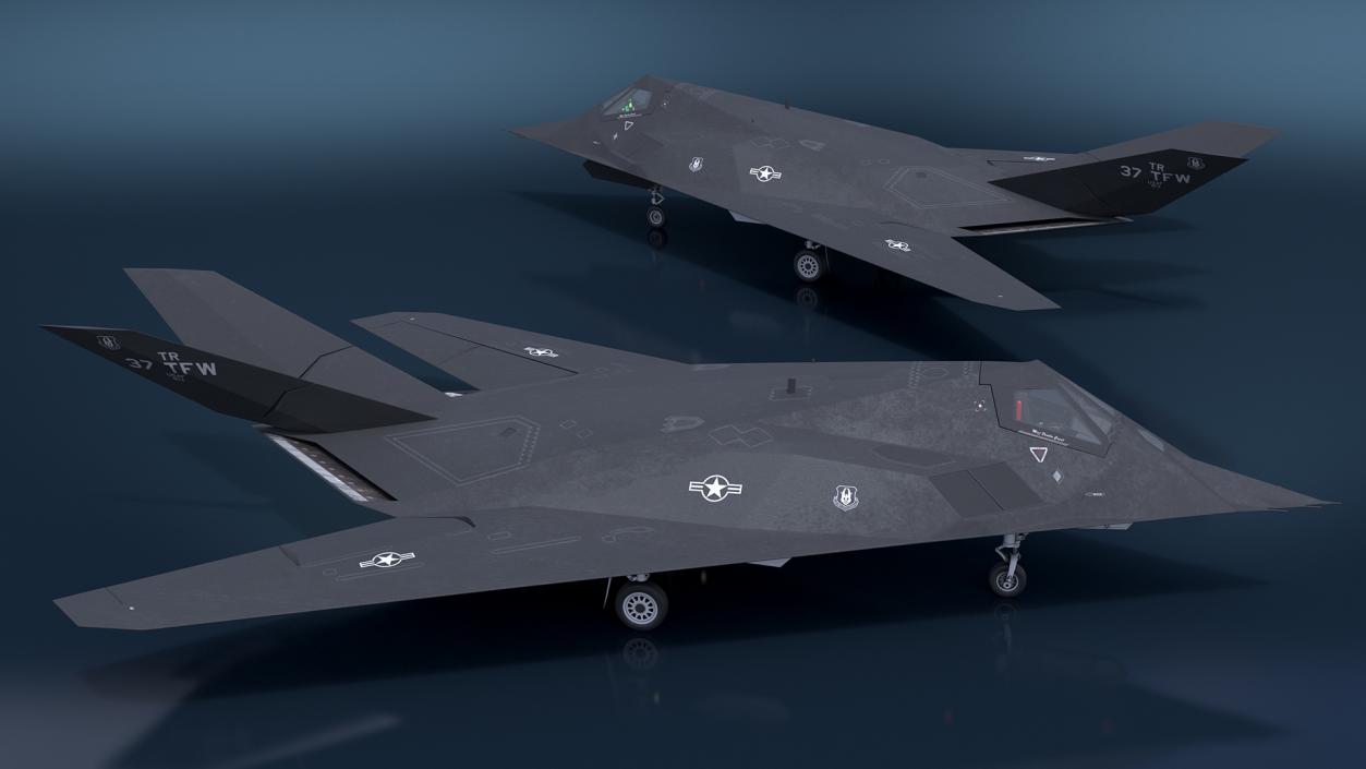 3D Lockheed F-117 Nighthawk Stealth Aircraft