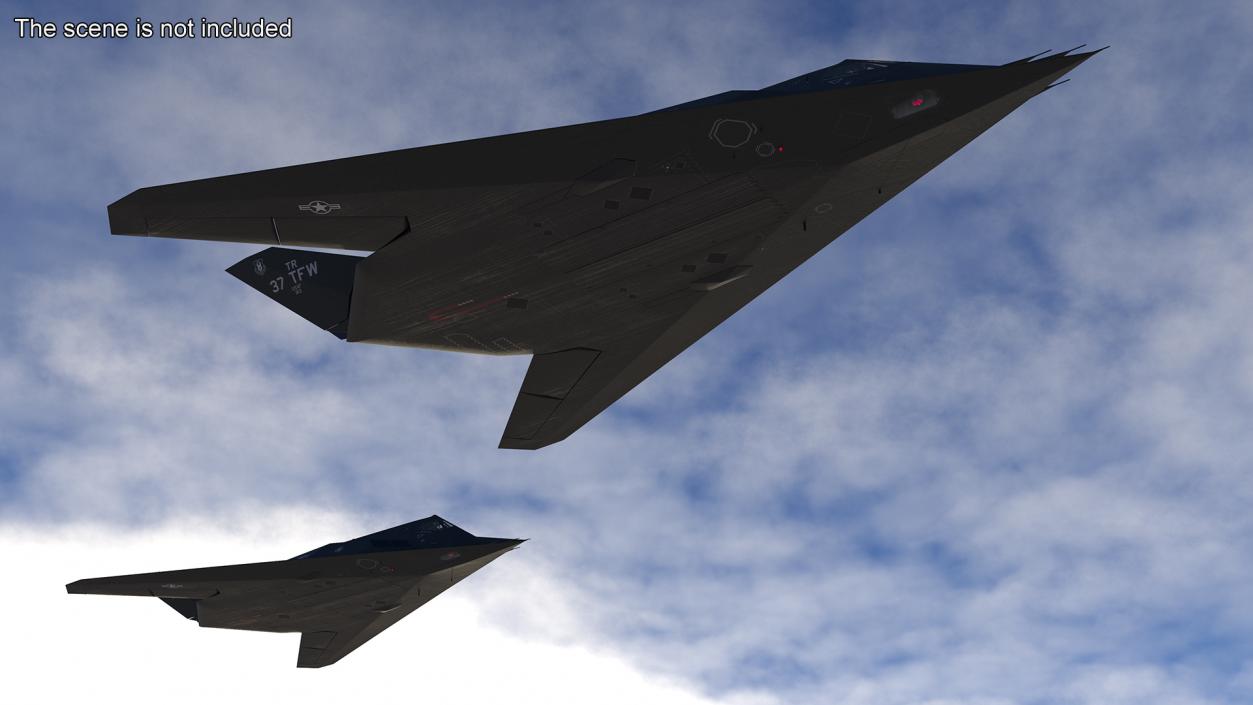 3D Lockheed F-117 Nighthawk Stealth Aircraft