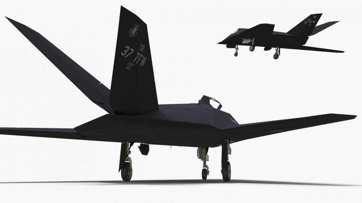 3D Lockheed F-117 Nighthawk Stealth Aircraft