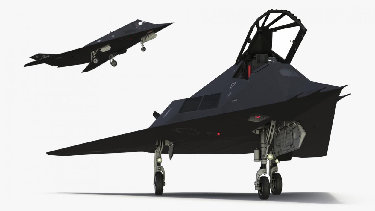 3D Lockheed F-117 Nighthawk Stealth Aircraft