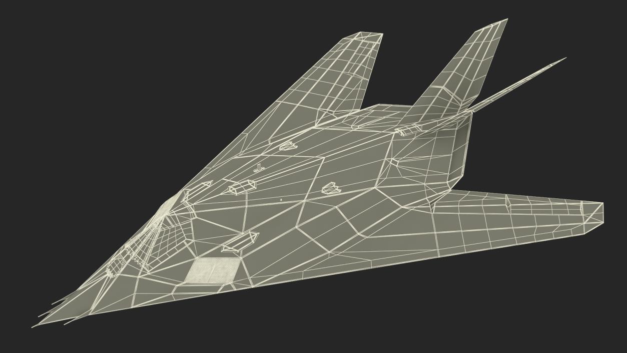 3D Lockheed F-117 Nighthawk Stealth Aircraft