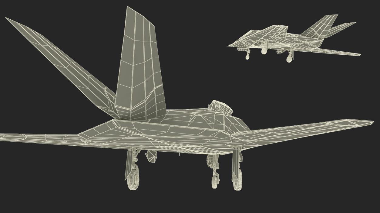 3D Lockheed F-117 Nighthawk Stealth Aircraft