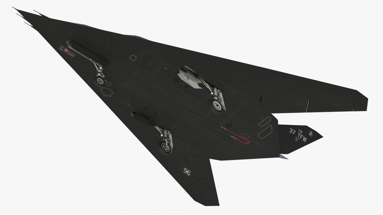 3D Lockheed F-117 Nighthawk Stealth Aircraft