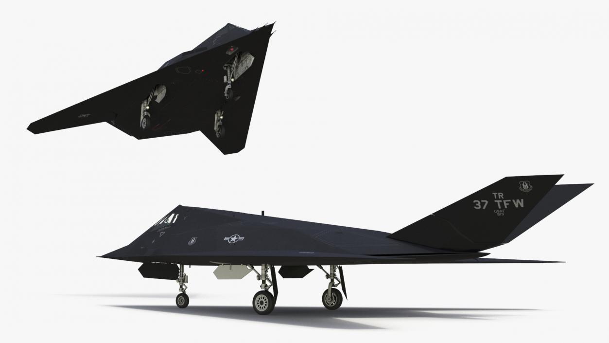 3D Lockheed F-117 Nighthawk Stealth Aircraft