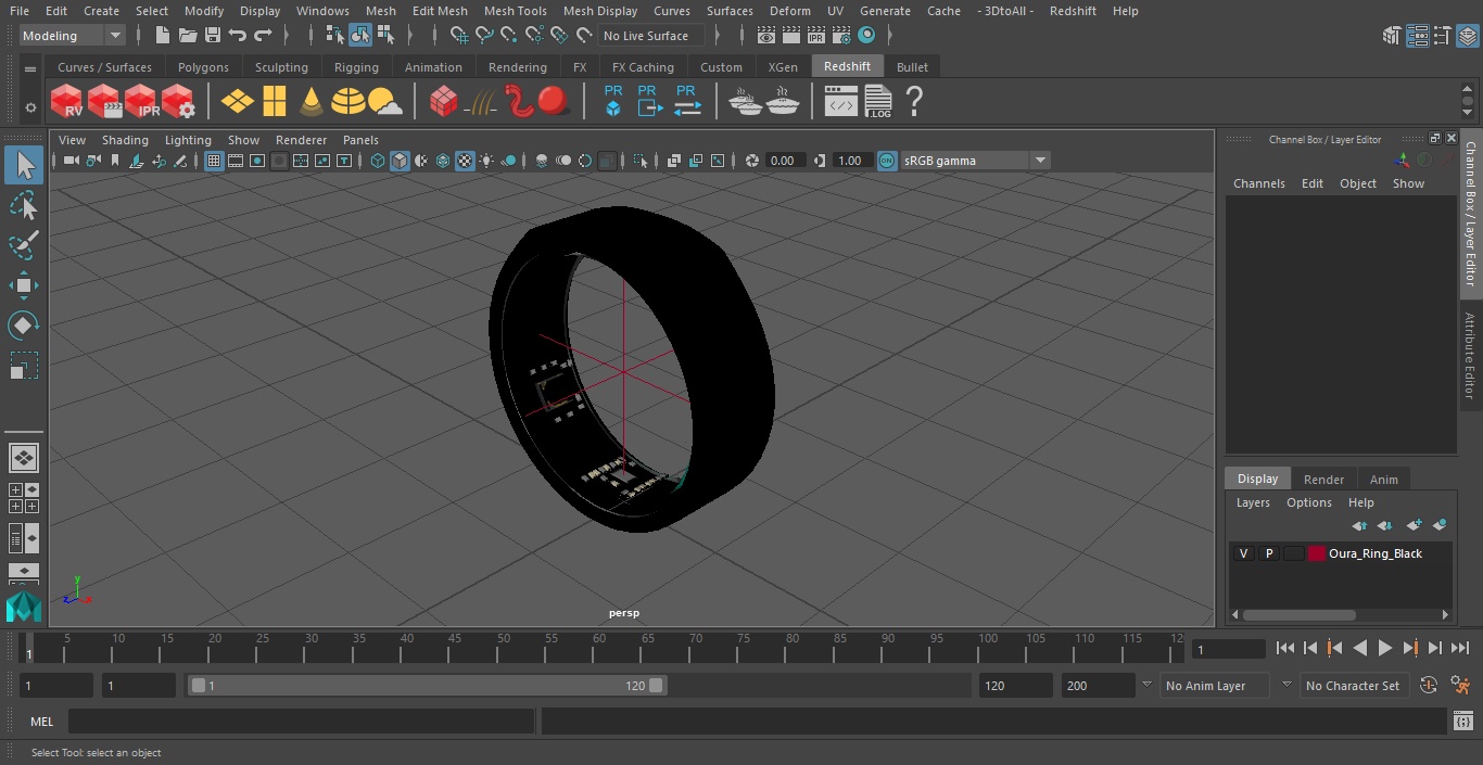 3D model Oura Ring Black