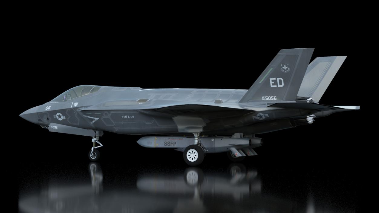 3D model F-35 Carrying Storm Shadow Missiles