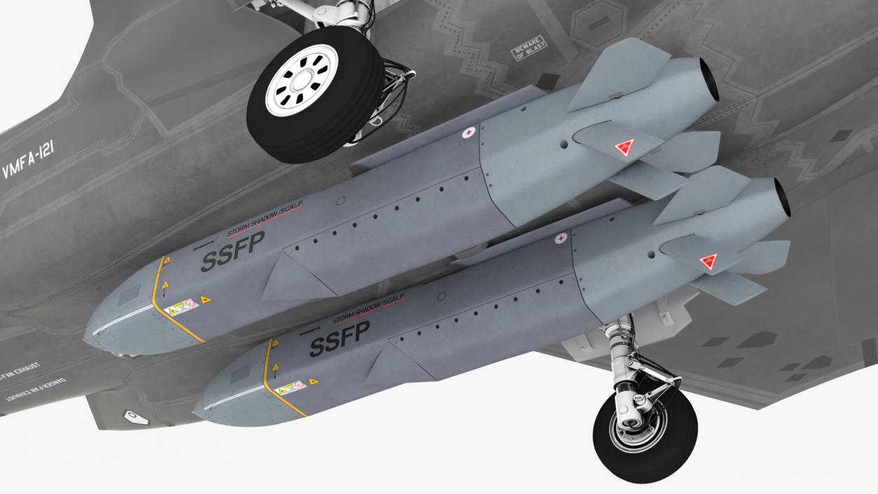 3D model F-35 Carrying Storm Shadow Missiles