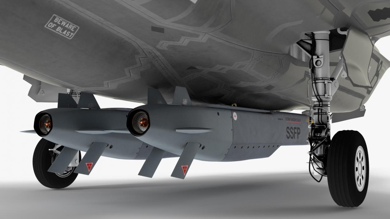 3D model F-35 Carrying Storm Shadow Missiles