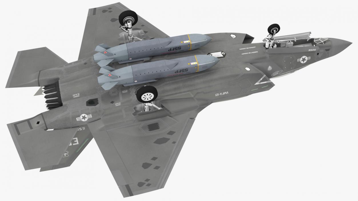 3D model F-35 Carrying Storm Shadow Missiles