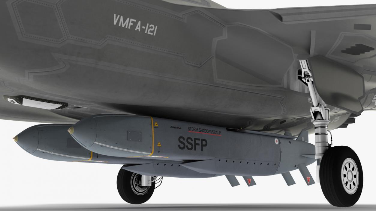 3D model F-35 Carrying Storm Shadow Missiles