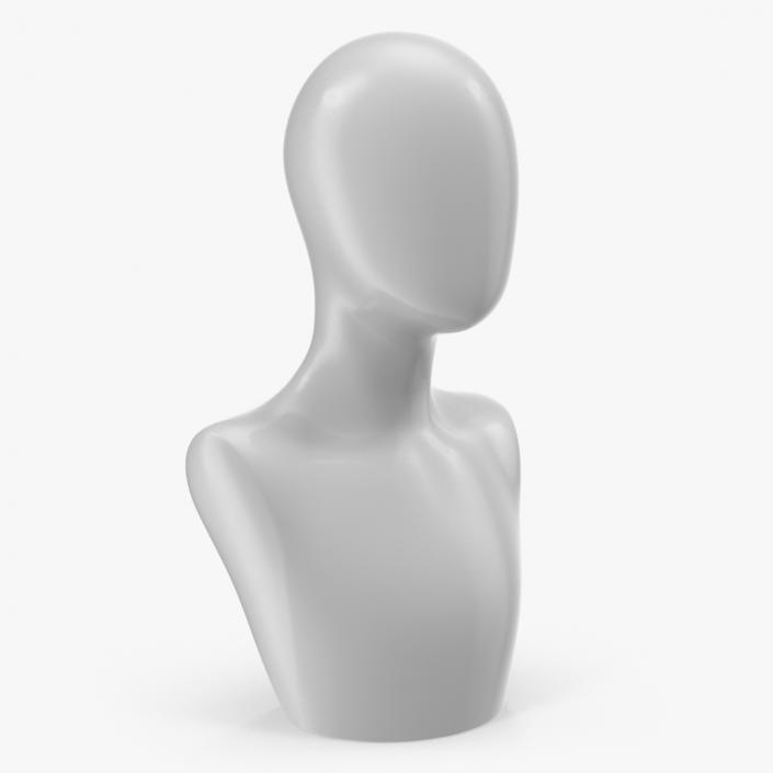 Female Mannequin Head White 3D