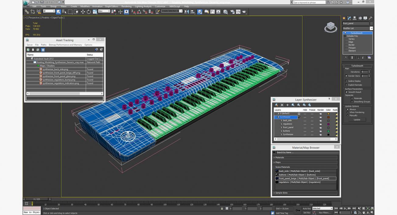 3D model Analog Modeling Synthesizer Generic