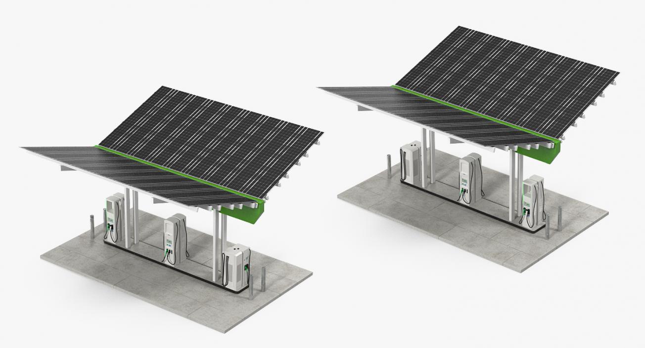 3D model Solar Battery Charging Station