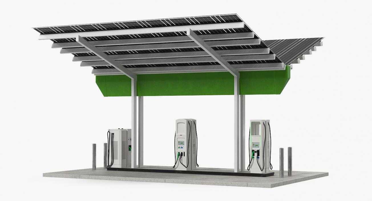 3D model Solar Battery Charging Station