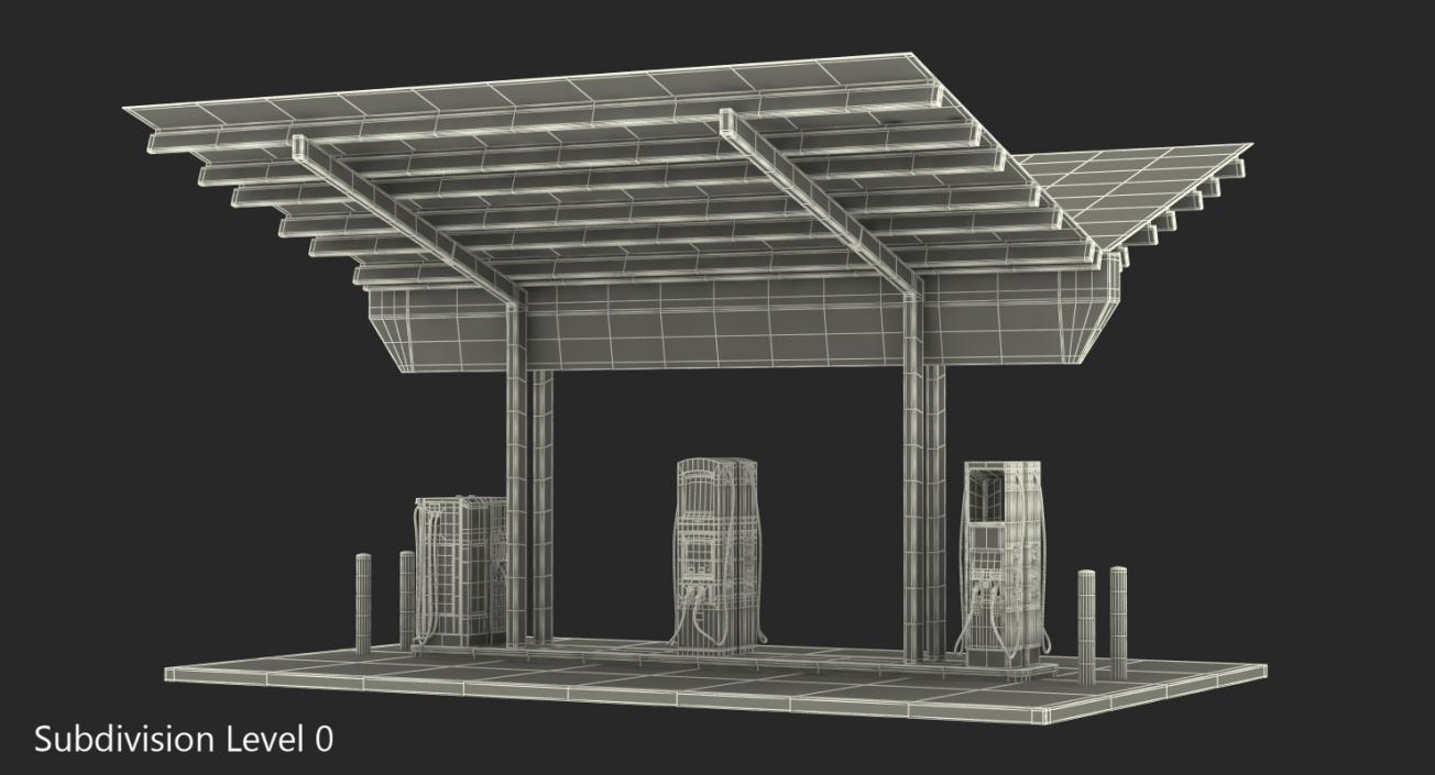 3D model Solar Battery Charging Station