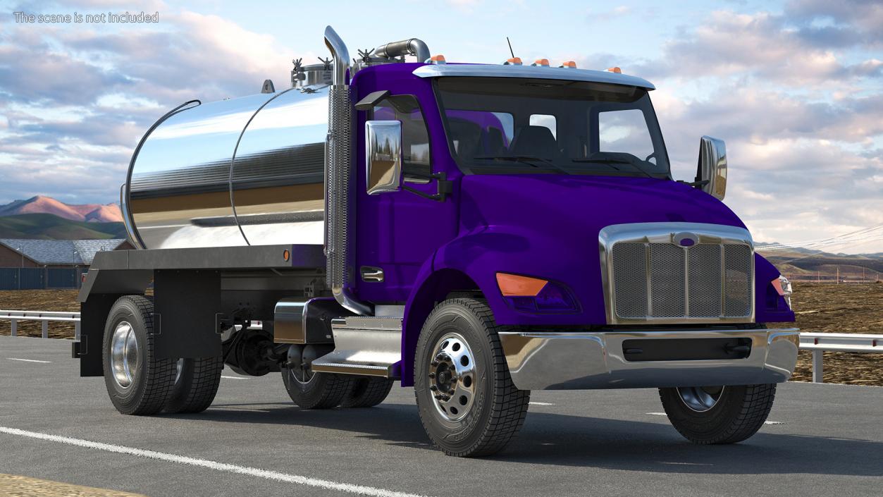 Violet Vacuum Truck 3D model