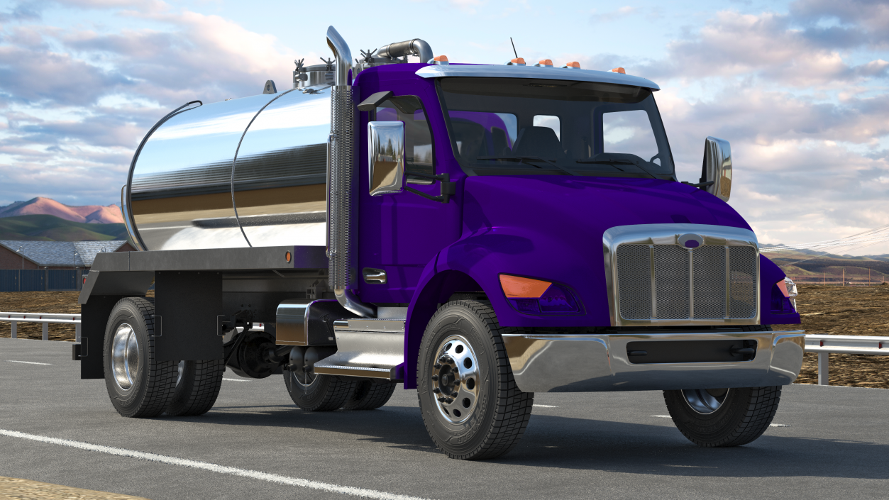 Violet Vacuum Truck 3D model