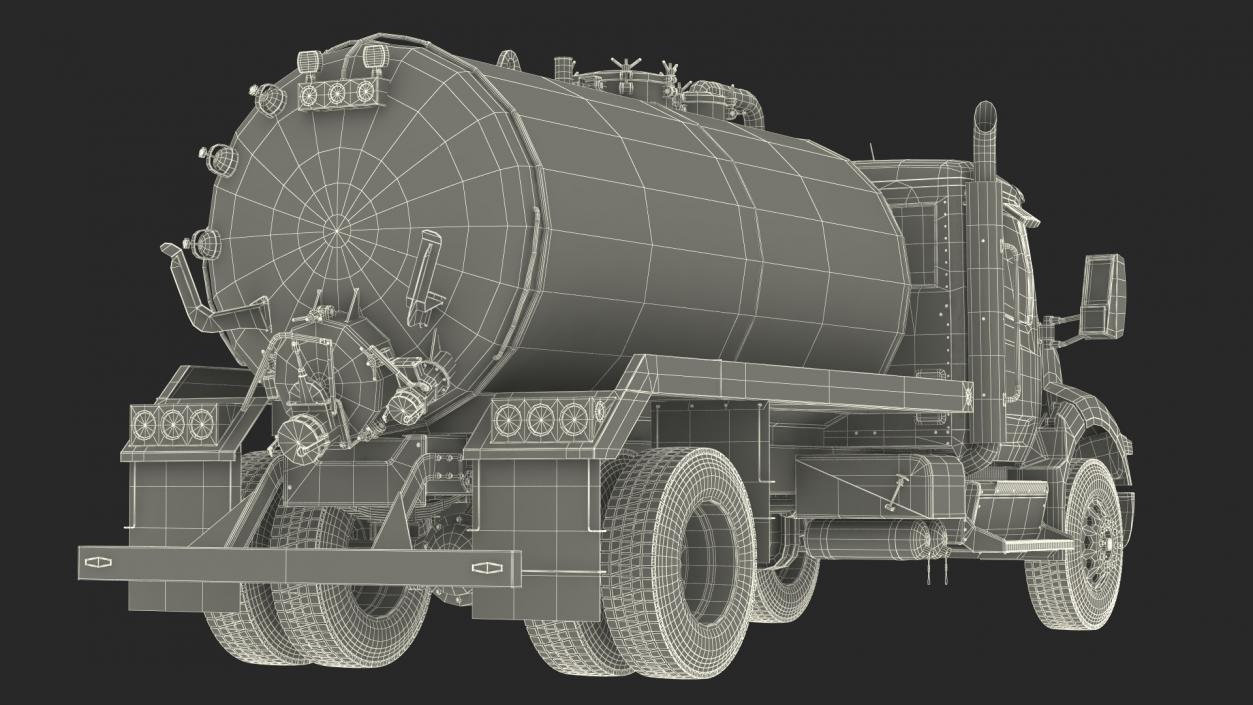 Violet Vacuum Truck 3D model