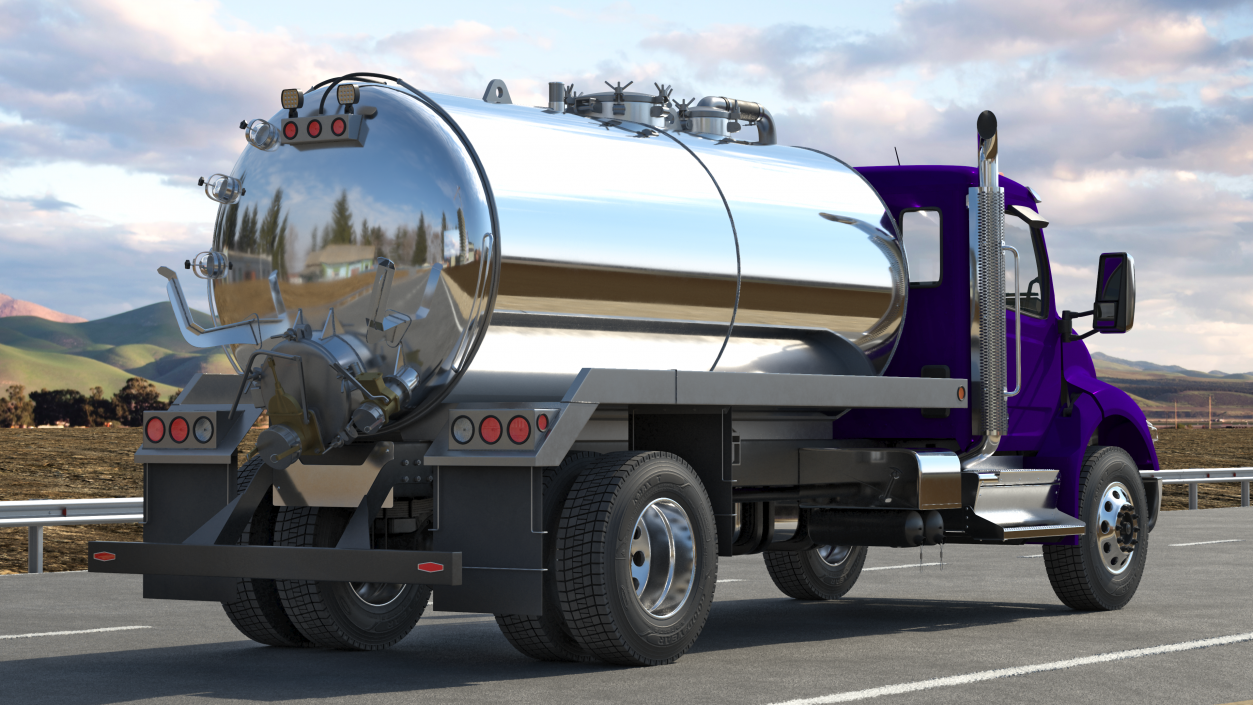 Violet Vacuum Truck 3D model