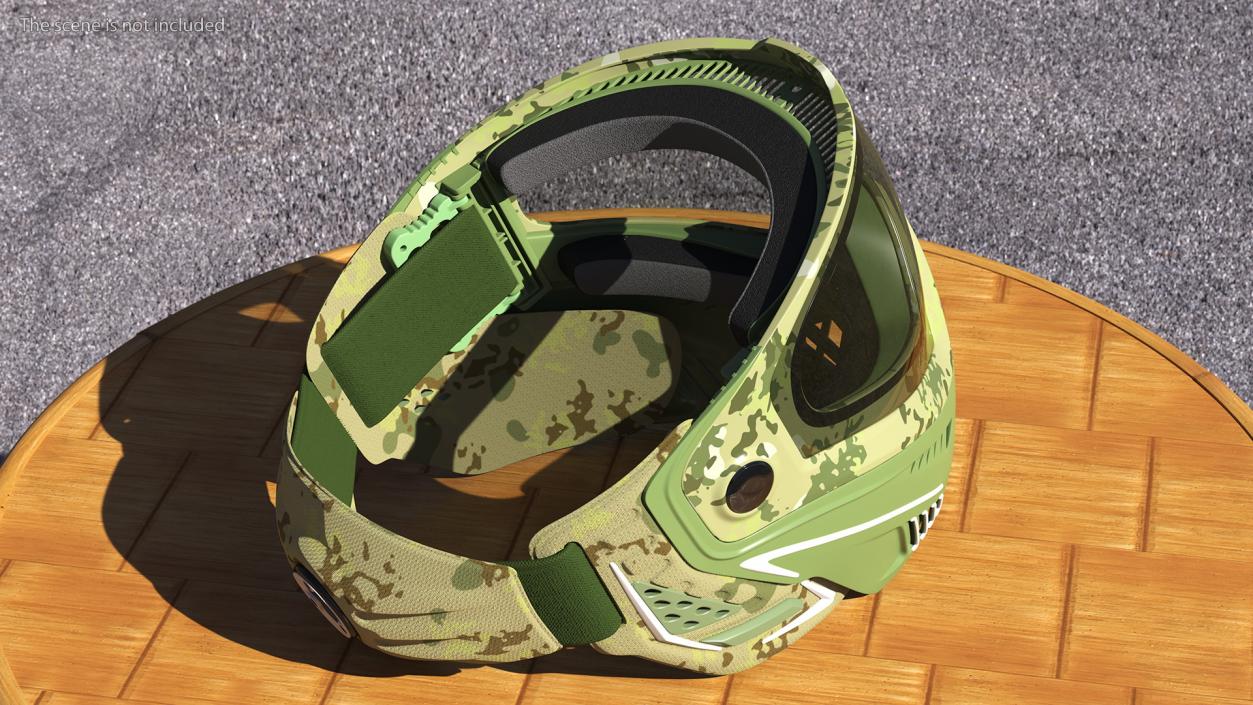 Airsoft Full Face Mask Camo 3D