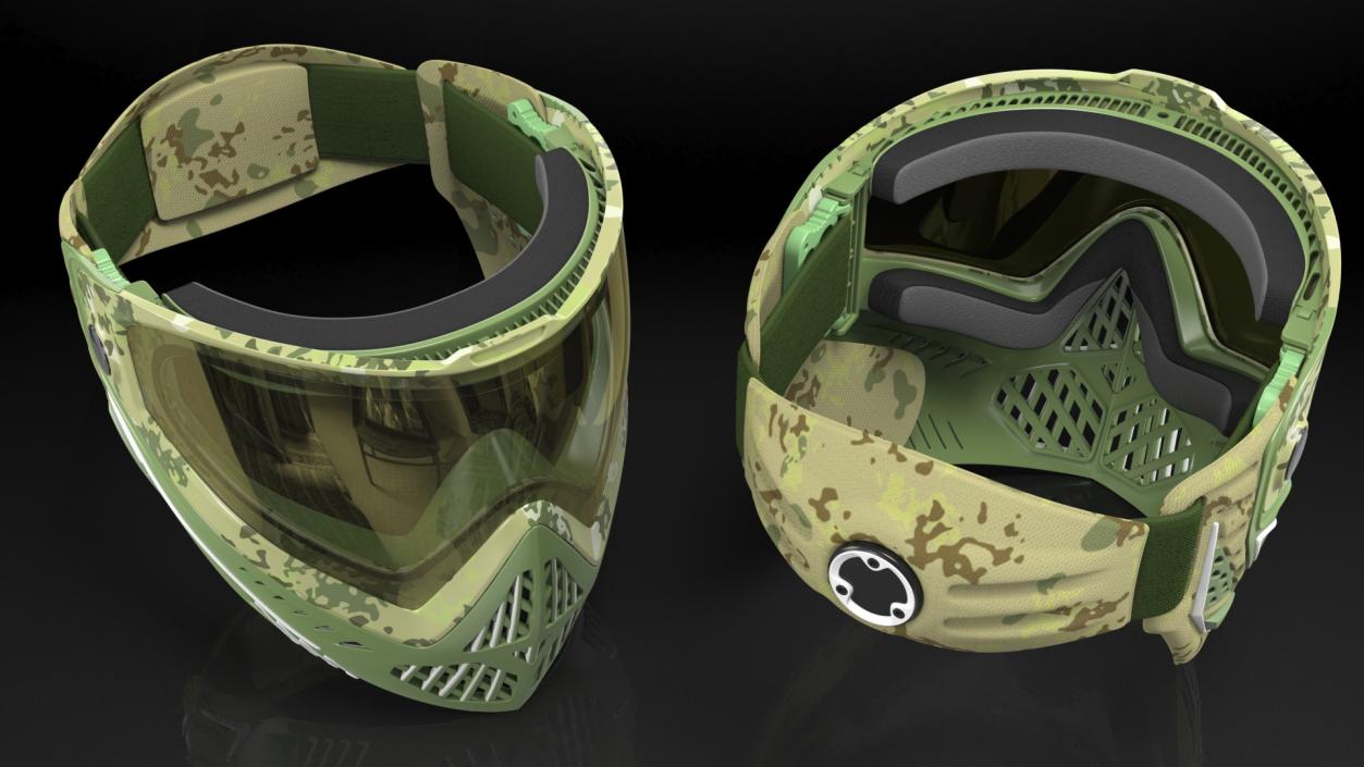 Airsoft Full Face Mask Camo 3D