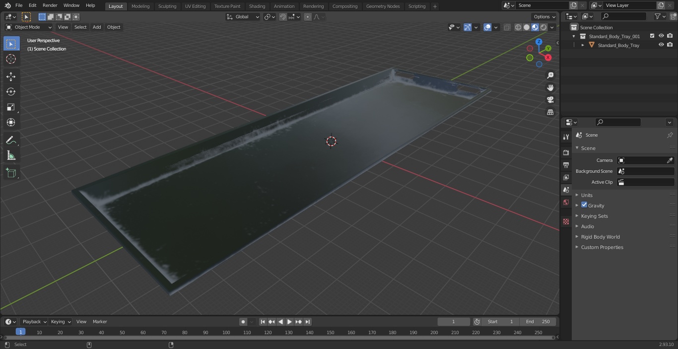 3D Standard Body Tray model