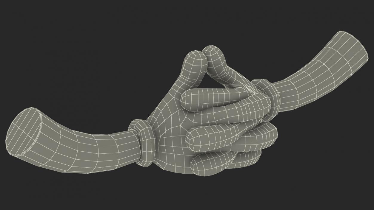 3D Cartoon Hands Fingers Locked Pose model