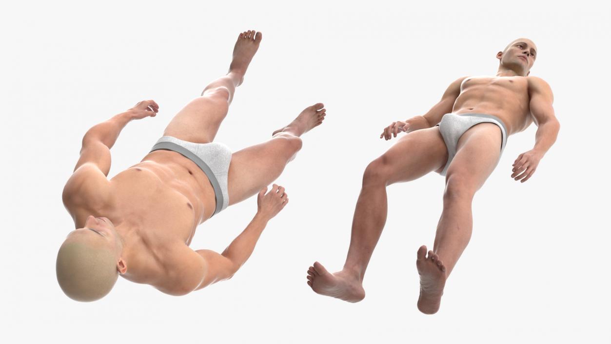 3D model Athletic Male Figure in Underwear 2