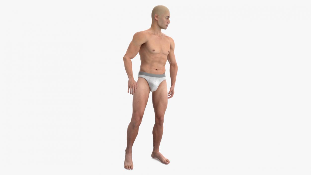 3D model Athletic Male Figure in Underwear 2