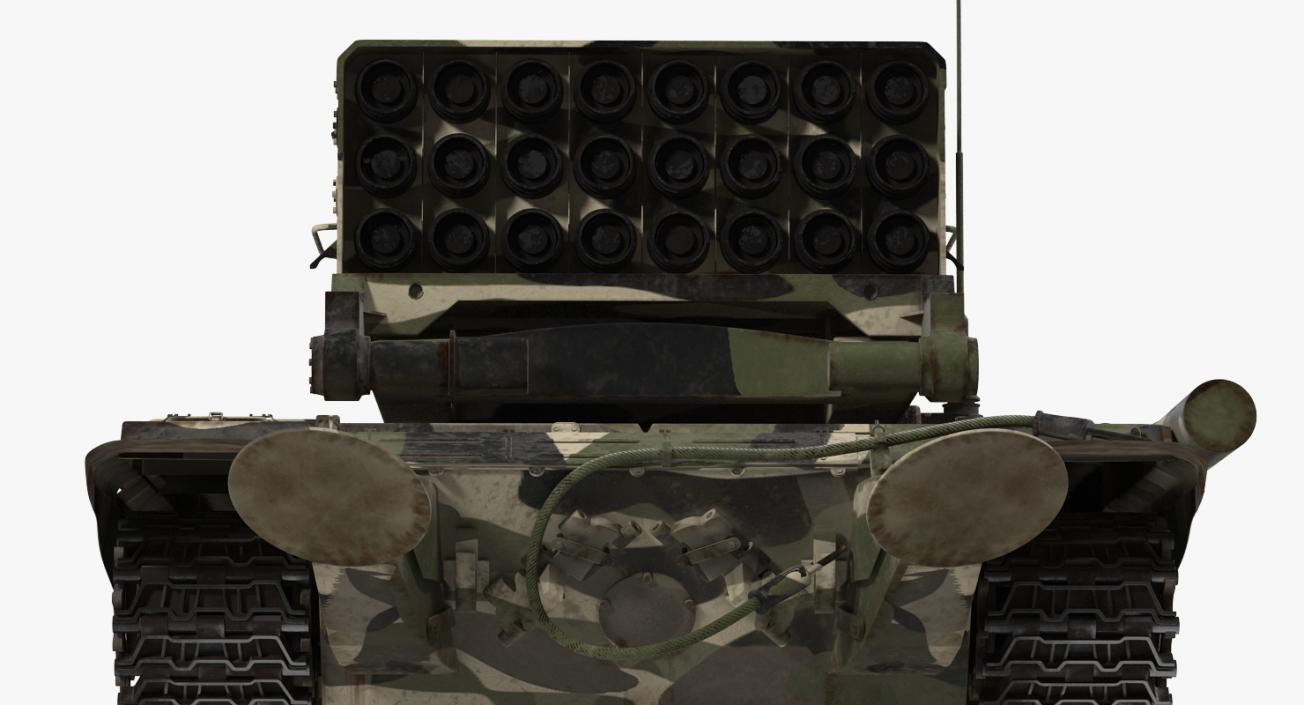 Russian 24 barrel Multiple Rocket Launcher TOS-1A 3D model