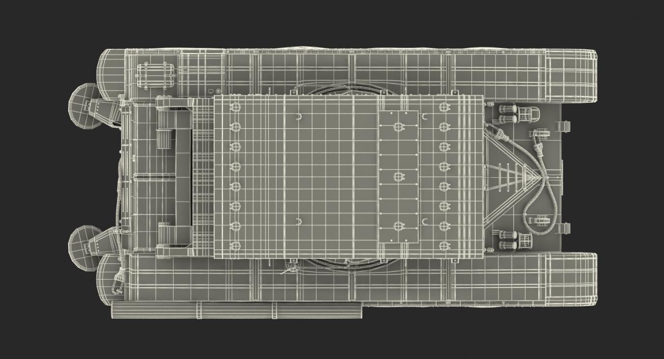 Russian 24 barrel Multiple Rocket Launcher TOS-1A 3D model