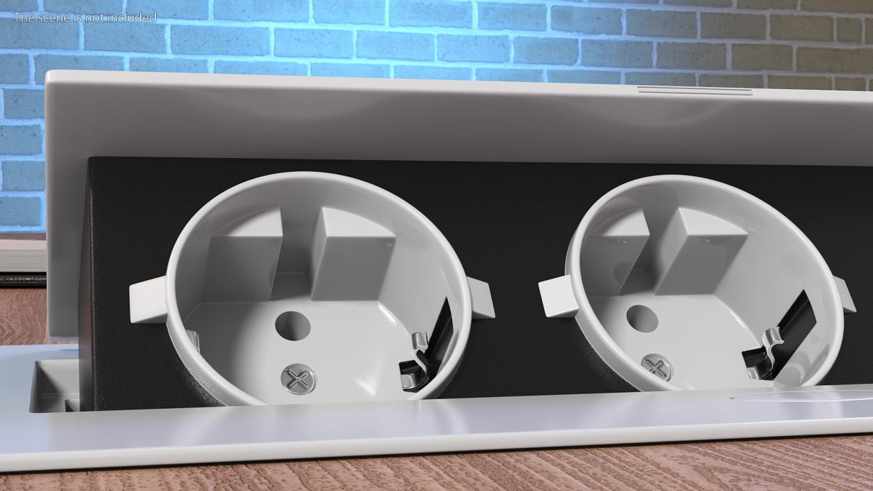 3D White Triple Hidden Socket